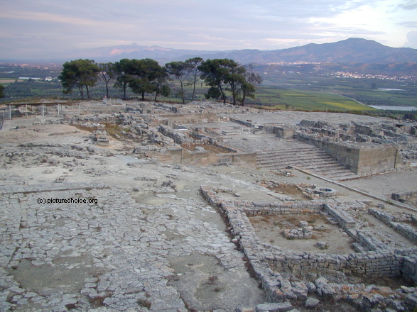The Minoan palace of Phaistos Crete Greece