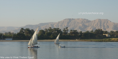 Nile at Theben West Egypt