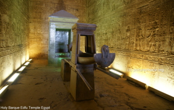 Sacred barge Edfu Temple