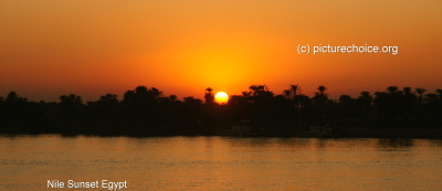 Nile sunset Egypt