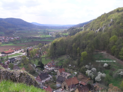 Streitberg und Wiesent dale Fränkische Schweiz Deutschland