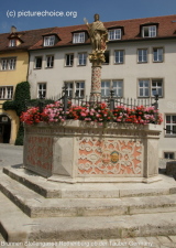 Brunnen in der Stollengasse Rothenburg ob der Tauber