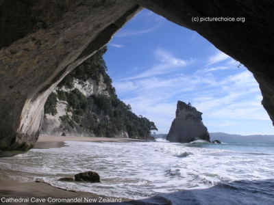 Cathedral Cave Coromandel New Zealand