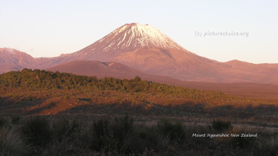 Mount Ngauruhoe Tongariro National Park New Zealand